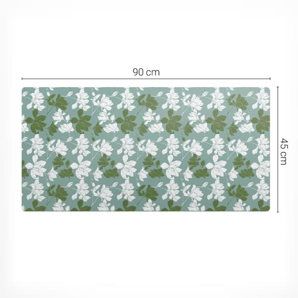 Bordskyddsmatta med blommigt bladtryck 90x45 cm
