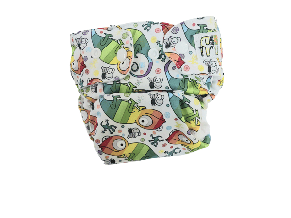NappiMe Mini Pocket Microfleece Chameleons Vaskbare Bleer