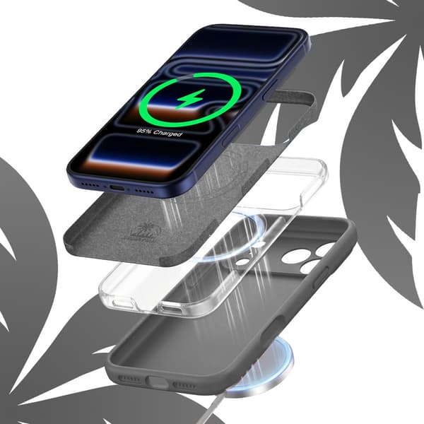 UrbanPalm iPhone 17 Pro Max Silikonskal för MagSafe, Grafitgrå