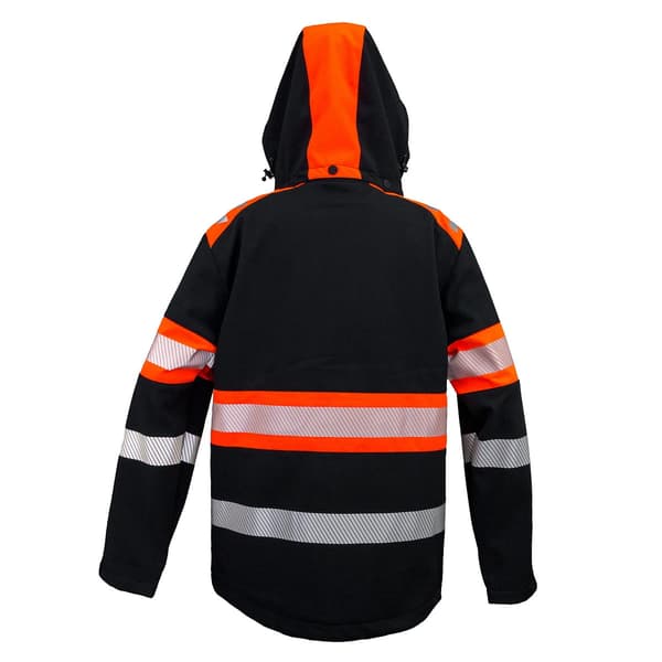 Urgent 931 L reflekterande orange softshelljacka för utomhusbruk