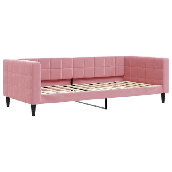 vidaXL Bäddsoffa rosa 90x200 cm klädd i sammet