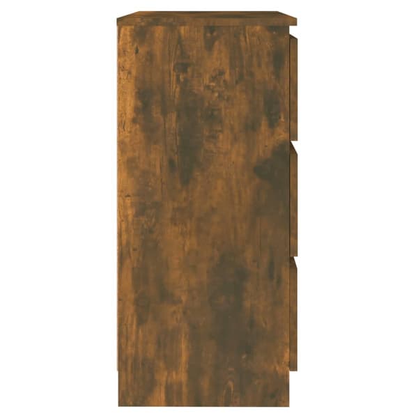 vidaXL kommode, røget eg, 60x35x76 cm, træbaseret materiale