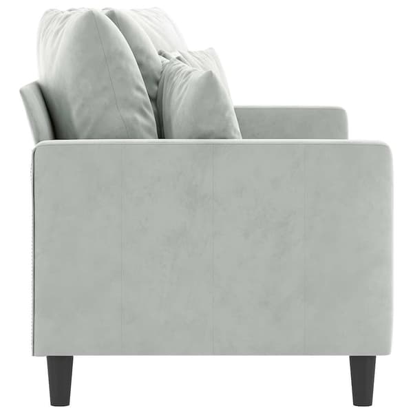 vidaXL 2-sitssoffa ljusgrå 140 cm klädd i sammet