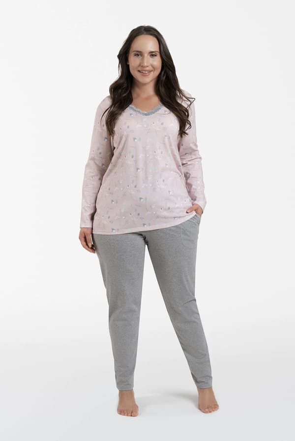 Simona dampyjamas, långärmad, långbyxor XXL