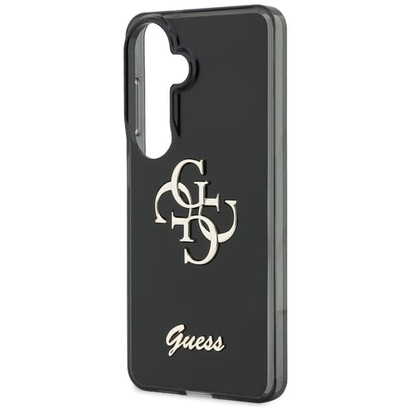 Guess IML Big Metal 4G Script cover til Galaxy S26, sort