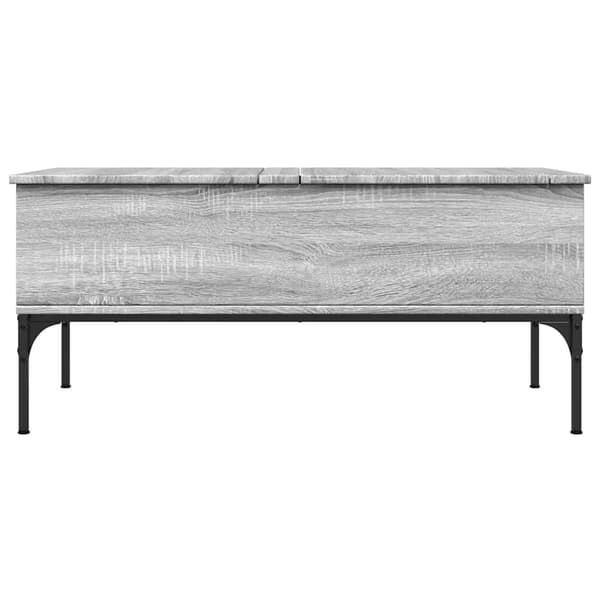 vidaXL Soffbord, grå Sonoma Ek, 100x50x45 cm