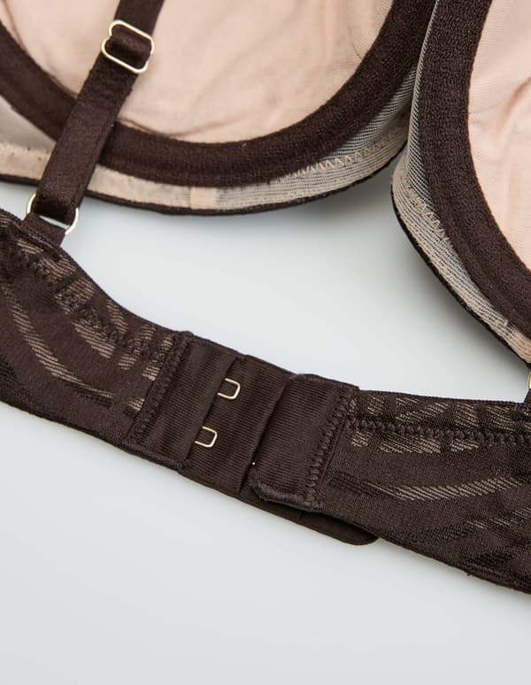 Nacre Esotiq Push-Up-BH | Mörkbrun 65E