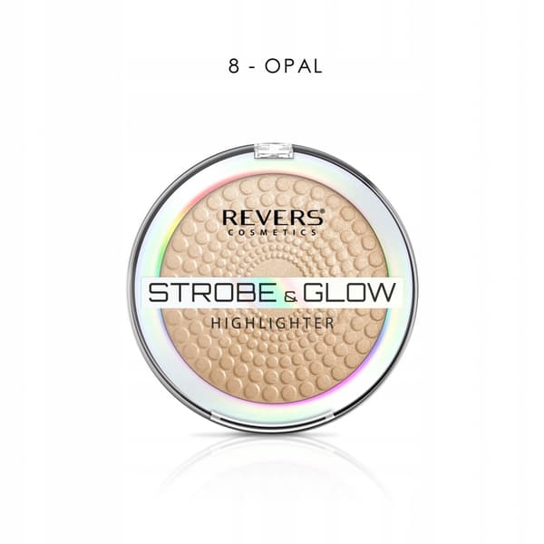 Revers Strobe & Glow 08 gyllene pressat puder highlighter