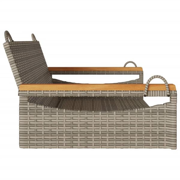 vidaXL Keinutuoli, harmaa, 109x62x40 cm, polyrottinki