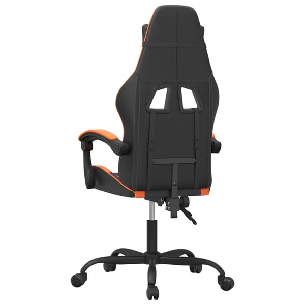 vidaXL gamingstol, sort og orange, kunstlæder