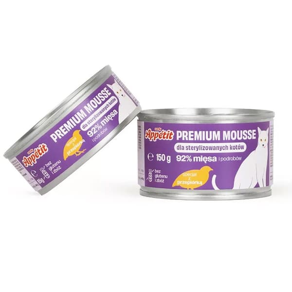 Comfy Appetit Premium Mousse Steriliserad Vaktel 85g - Kattmat