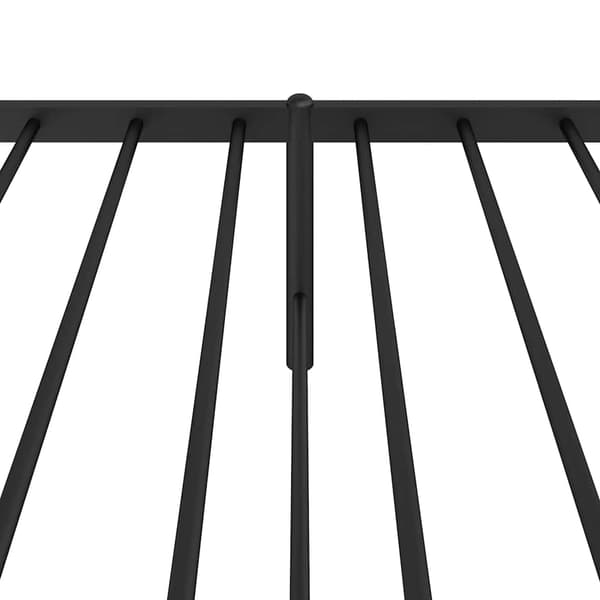 vidaXL metalsengestel med hovedgærde sort 90x190 cm