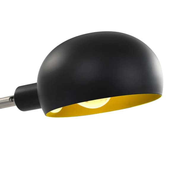 vidaXL gulvlampe, 200 cm, 5 x E14, sort og guld
