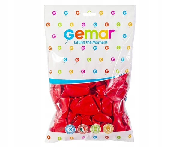 Metallisk ballong 11 Gemar Röd