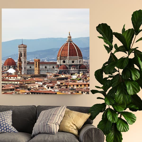 Lærredstryk Arkitektur i Firenze 60x60 cm