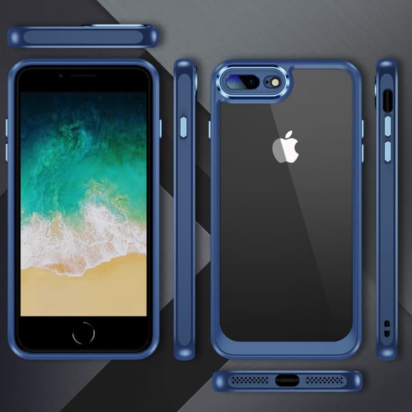 Etui til iPhone 7 Plus / 8 Plus, ERBORD Impact Guard, blå
