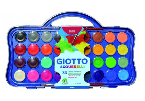 GIOTTO vesiväritabletit, 36 väriä