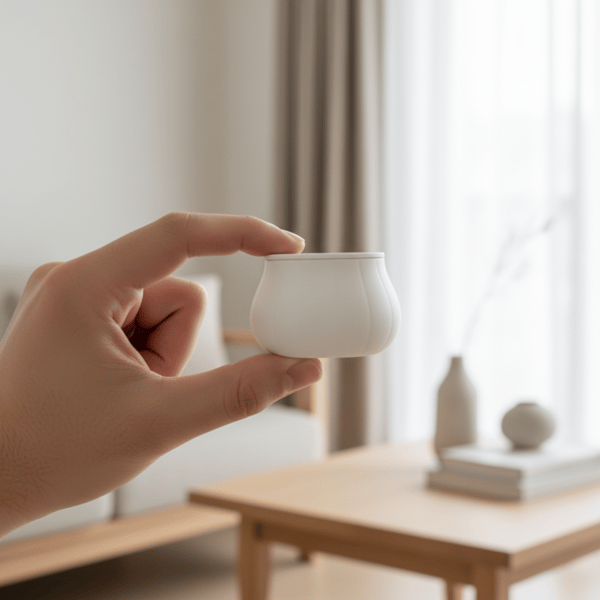 Dekorativ vit kruka för örter, modern design