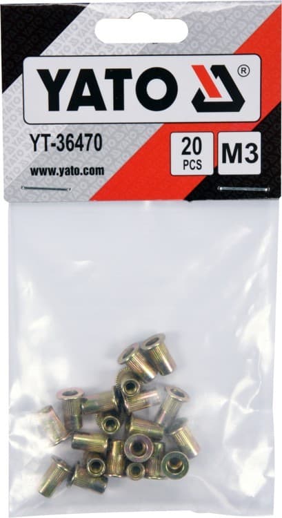 Nito mutter stål M3, 20 st YT-36470 YATO