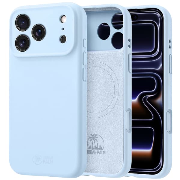 UrbanPalm iPhone 17 Pro Max Silikonskal för MagSafe, Duvblå