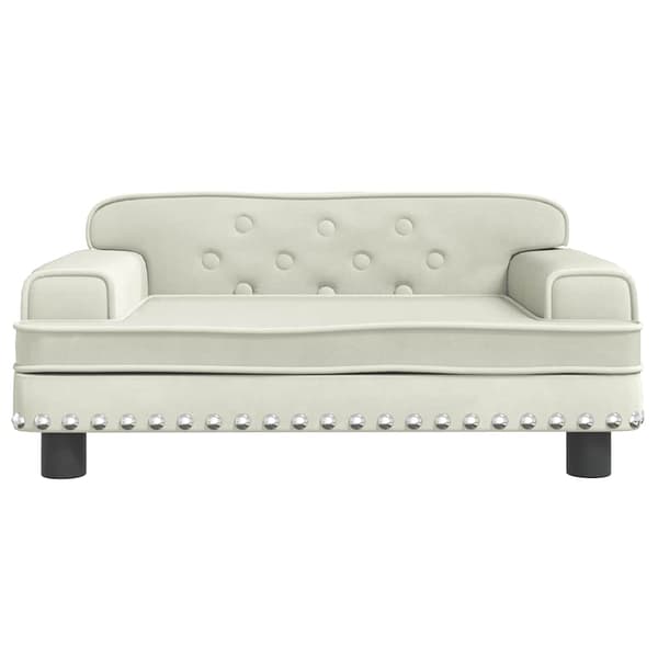 vidaXL Barnsoffa krämfärgad 70x45x30 cm sammet