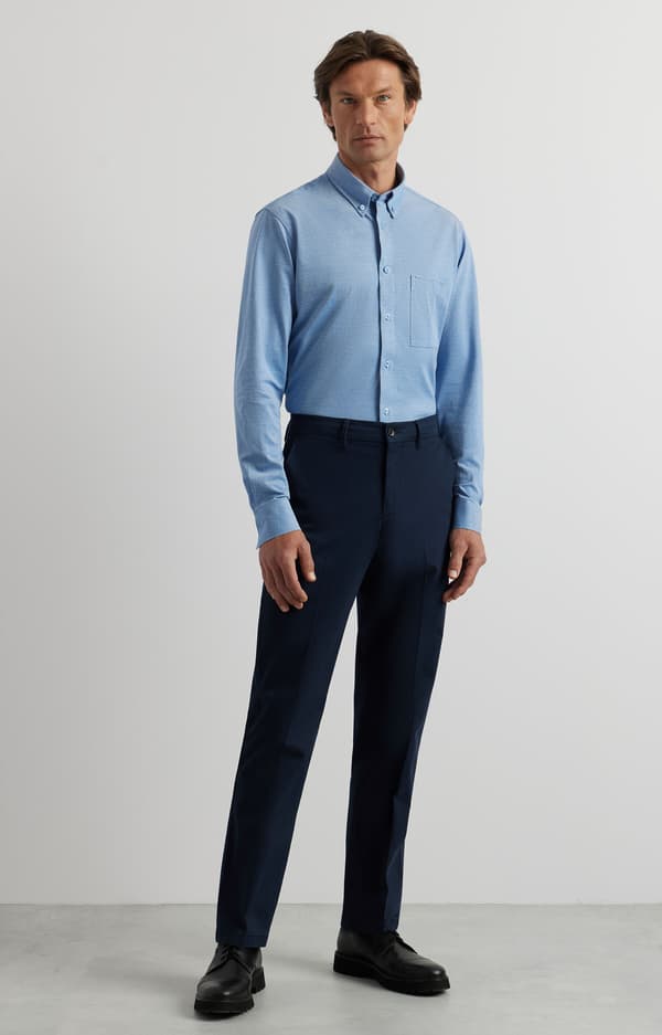 Slim fit strikskjorte M