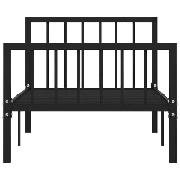 vidaXL sengestel sort metal 100 x 200 cm