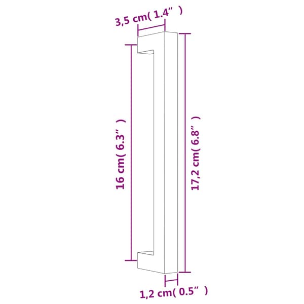 vidaXL skabsgreb 20 stk. sort 160 mm rustfrit stål