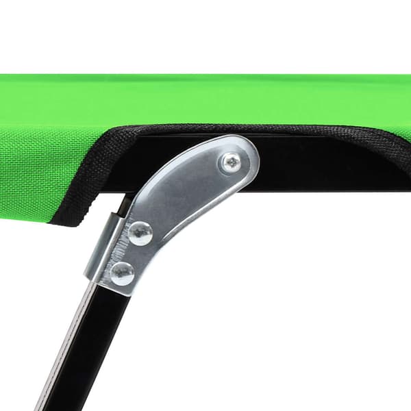 vidaXL foldbar liggestol til to, grøn, stål