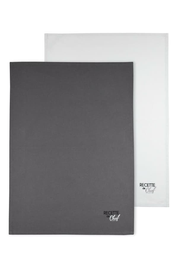 DUO köksdukar 50x70 grå silver