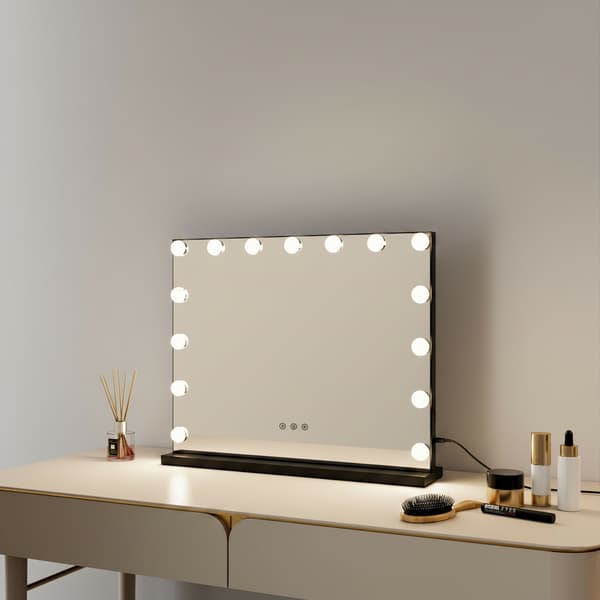 Hollywood sminkspegel 58x48 LED svart