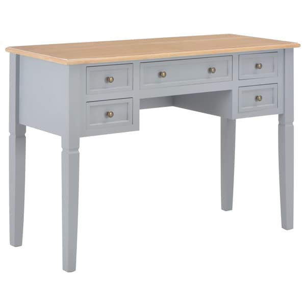 vidaXL Skrivbord, Grått, 109,5x45x77,5 cm, Trä