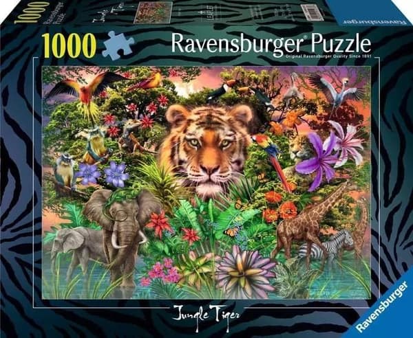 Puzzle 1000 Tiikeri puutarhassa