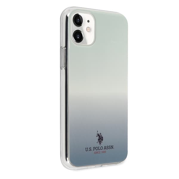 US Polo Gradient Pattern Collection -suojakuori iPhone 11:lle, sininen
