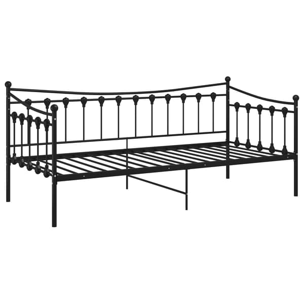vidaXL sofastel sort metal 90x200 cm