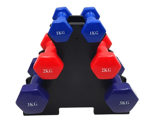 6-delat hantelsæt 1-2-3 kg