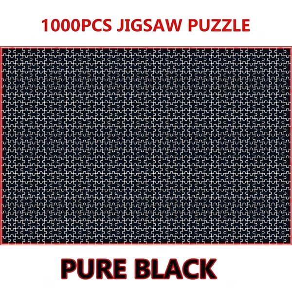 Black Hell Puzzle 1000 Brikker - Helsort Puslespil 38×26 cm