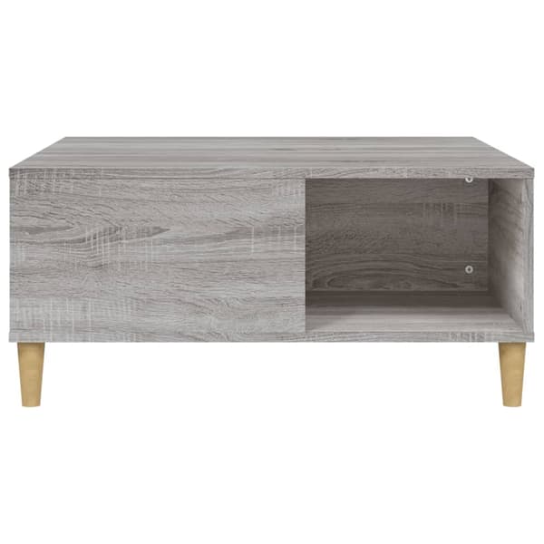 vidaXL Soffbord, grå Sonoma Ek, 80x80x36,5 cm