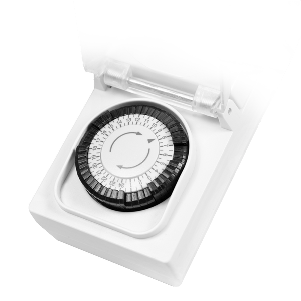Analog timer 24h IP44 Extern timer 16 A brytare 2 st