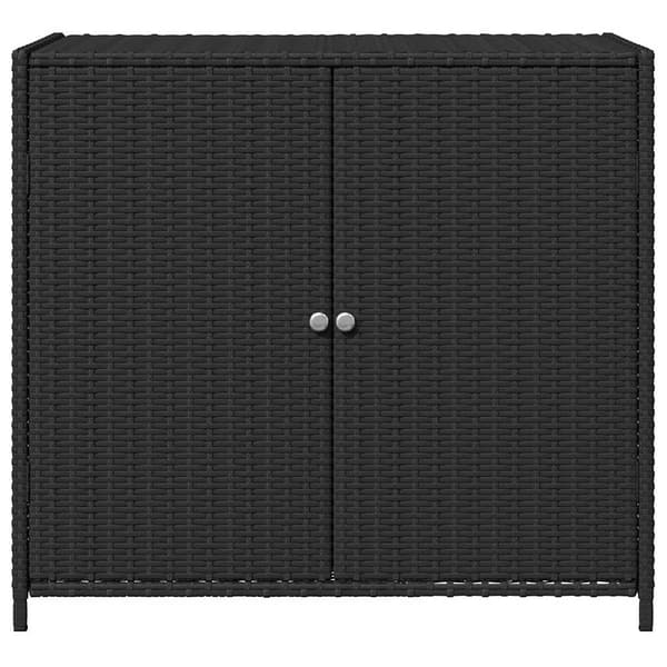 vidaXL haveskab, sort, 83x45x76 cm, polyrattan