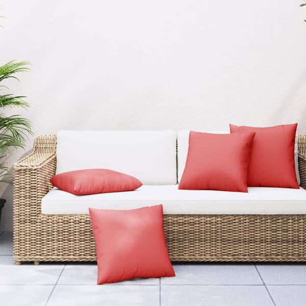vidaXL sofahynder, 4 stk., rød, 40x40 cm, stof