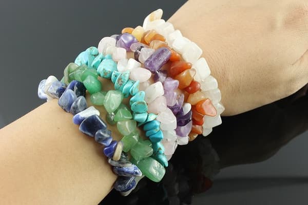 Armband med naturstenar - Blodgranat