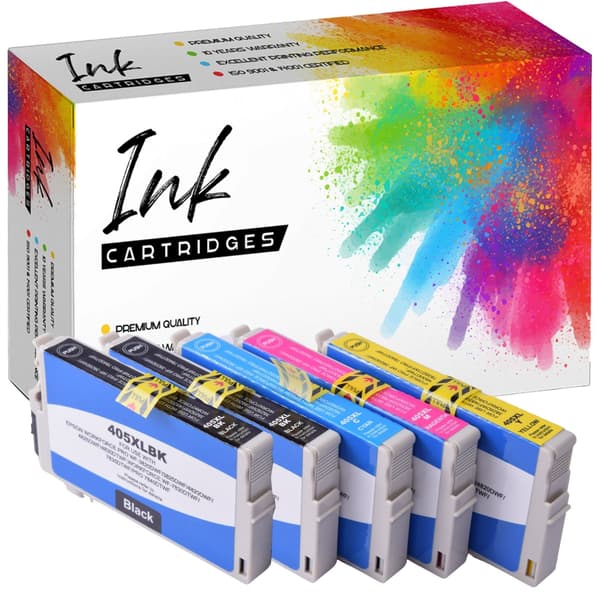 5 mustetta EPSON E405XL CMYKK GP -tulostimelle