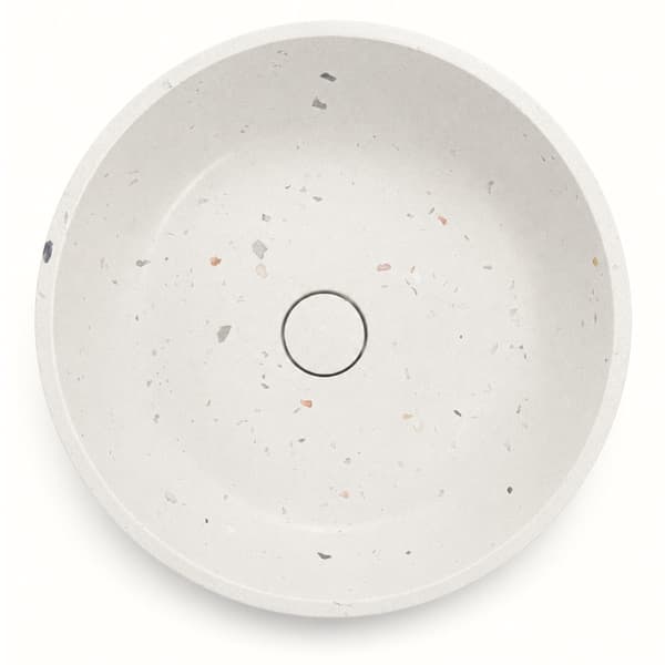 Oval Terrazzo bordvask med prop - Aquaterris