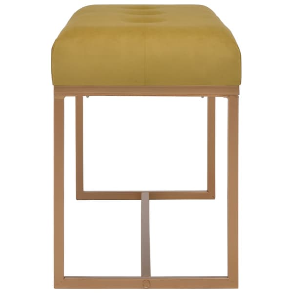 vidaXL Penkki, 80 cm, Sinappikuvioinen sametti