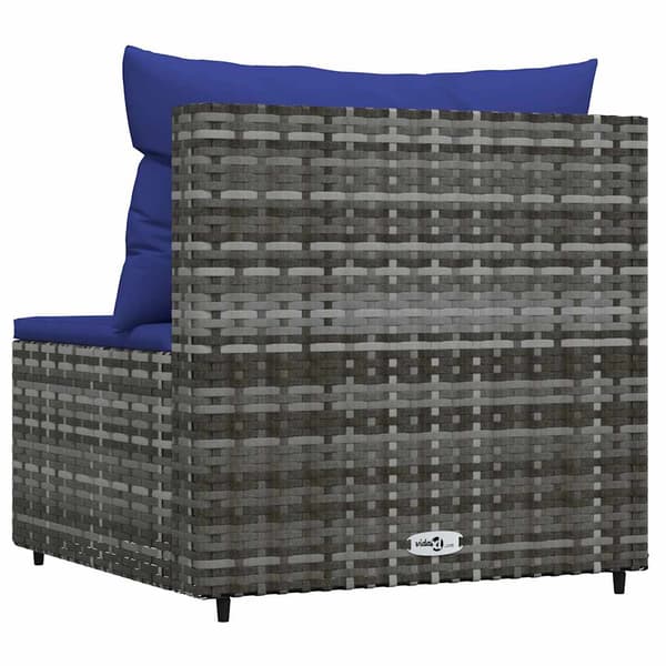 vidaXL sofacenter med hynde grå polyrattan