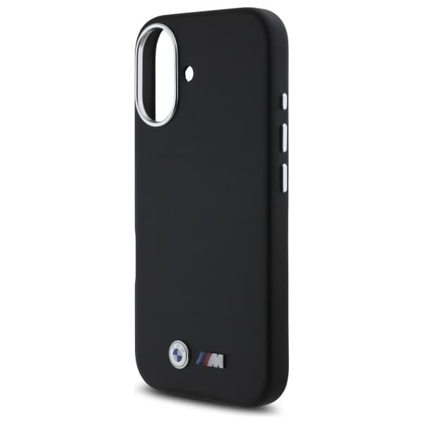 BMW M Smooth Full Wrapped Metal cover til iPhone 16, sort