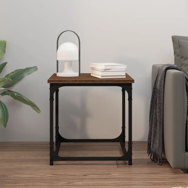 vidaXL sidebord brunt egetræ 40x40x40 cm
