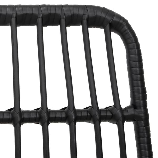 vidaXL havemøbelsæt med 5 dele, sort, polyrattan