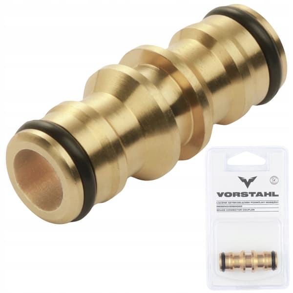 Vorstahl dobbelt messing lynkobling